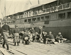 13. infanteri ved frokost, spansk-amerikansk krig, 11. juni 1898, 1899.