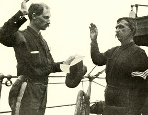 Løytnant Lewis reenlisting Thomas Dixon, spansk-amerikansk krig, 19. juni 1898, 1899.