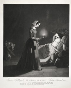 Florence Nightingale, An Angel of Mercy, Scutari Hospital, gravert av Tomkins, 1855 av Butterworth