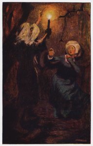 Illustrasjon for The Cloister and The Hearth av Charles Reade (farge litho) av Byam (after) Shaw