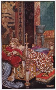 Illustrasjon for The Cloister and The Hearth av Charles Reade (farge litho) av Byam (after) Shaw