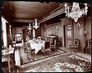 Spisestue på Hotel Knickerbocker, 1906 (sølv gelatintrykk)