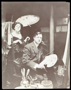 Harrison Fisher and Model, 1908-9 (sølv gelatintrykk)