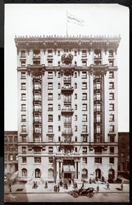 Hotel Woodstock på 127 West 43rd Street, New York, 1907 (sølv gelatintrykk) av Byron Company