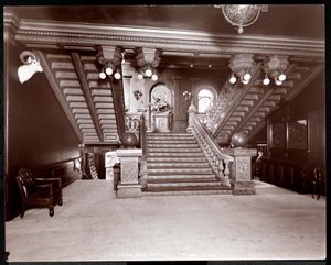 Trapp på Park Avenue Hotel, 1901 eller 1902 (sølv gelatintrykk) av Byron Company