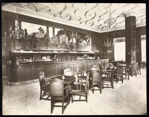 The Old King Cole Bar på Hotel Knickerbocker, 1906 (sølv gelatintrykk) av Byron Company