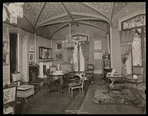 Salongen til Helen Gould-godset (avdøde Jay Gould-residens) i Tarrytown, New York, 1893-94 (sølvgelatintrykk) av Byron Company