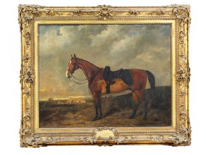 Shadrach, en kastanjejeger i et landskap av Byron Webb