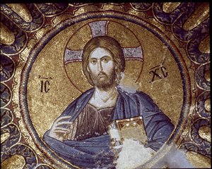 Kristus pantokrator (eller Kristus i herlighet) (mosaikk, 5.-14. århundre) av Byzantine