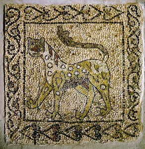 Spotted Panther, 1213 (mosaikk) av Byzantine