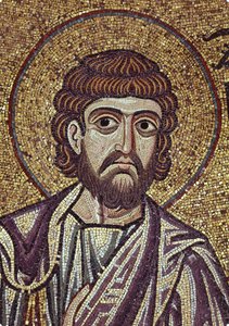 Profeten Sakarias detalj av interiørmosaikker i Markus-basilikaen, 1100-tallet av Byzantine Byzantine