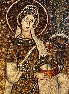 A Virgin Martyr (mosaikk) (se også 58073) av Byzantine School