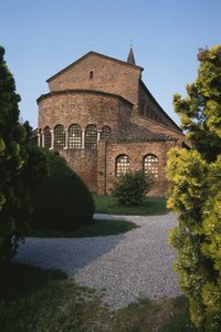 Utvendig visning av chevet av Byzantine School