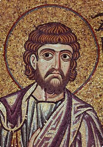 Profeten Sakarja (6. århundre f.Kr.). Verk av en bysantinsk mester, mosaikk, detalj av dekorasjonen av Markuskirken i Venezia (Italia) av Byzantine School