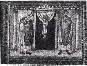 Lignelse om fariseeren og skatteoppkreveren (mosaikk) av Byzantine School