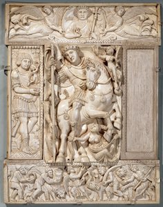 Keiseren Triumphant, kjent som Barberini-elfenbenet, 500-550 e.Kr. av Byzantine School