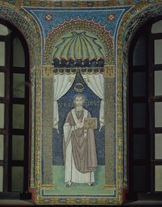 Ursicino, en biskop av Ravenna (mosaikk) av Byzantine School