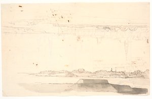 To prospekter av København. Den med Frelserens kirke av C.A. Lorentzen