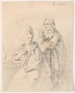 Utkast til portrett av college-nestleder Frederik Carl Trant (1738-98) og kone Cornelia, født Schumacher av C.A. Lorentzen