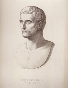 Portrett av Lucius Junius Brutus, gravert av B.Barloccini, 1849