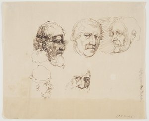Fem mannlige hoder av C.F. von Rumohr