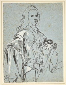 Studie for et portrett, sannsynligvis av A.G. Moltke