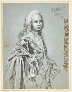 Studie til et portræt, formentlig af A. G. Moltke; til højre på bladet studie til Elefantridderordenens kæde   1267946   no       norwegian Successfully Translated  Original: The Actor Ichikawa Yaozo III Holding a Red Fan, 1794. Translat: The Actor Ichikaw