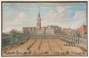 Parade av damenes ringløp, Dresden av C.H. Fritzsche