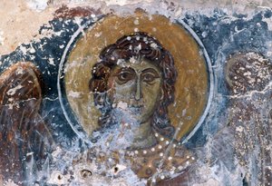 Jesus freske i kirken Agia Anna av J.B. and Brown J. Rowbotham