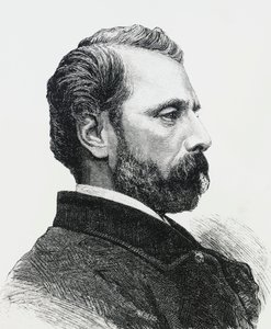 Portrett av Agostino Bertani (1812-1886) i 1860, italiensk lege og patriot, gravering av J.B. and Brown J. Rowbotham