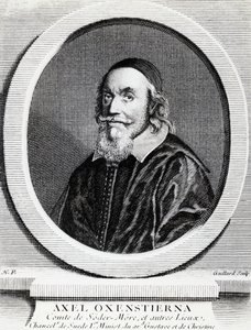 Portrett av Axel Oxenstierna Gustafsson (1583-1654), kansler i kongeriket Sverige, gravering av J.B. and Brown J. Rowbotham