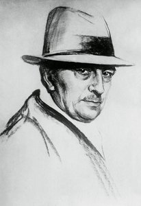 Portrett av Dario Niccodemi (1874-1934), italiensk dramatiker og forfatter av J.B. and Brown J. Rowbotham
