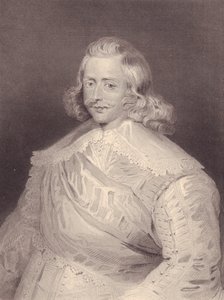 Portrett av spansk kardinal og general Ferdinand av Habsburg (1609-1641), gravering av J.B. and Brown J. Rowbotham