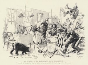 En episode i en spisestue i Adirondack-hotellet (litho) av C.J. Taylor