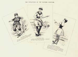 Utviklingen av badedrakten (litho) av C.J. Taylor