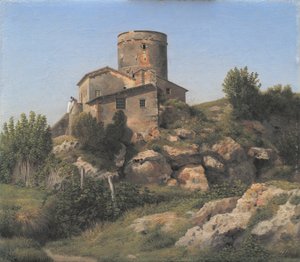 En bygning nær Tor di Quinto utenfor Roma av Christoffer Wilhelm Eckersberg