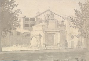 En del av Via Sacra, Roma Church of Saints Cosmas and Damian, 1814-15. av Christoffer Wilhelm Eckersberg