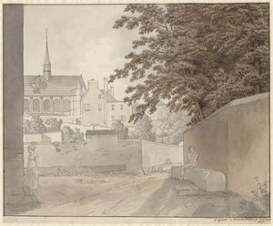 Ved Saint-Martins kirke i Montmorency, nord for Paris, 10. juli 1812 av Christoffer Wilhelm Eckersberg