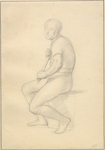 Balders død - studie for Thor. av Christoffer Wilhelm Eckersberg