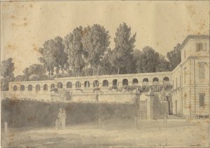 Casino del Muro Torto i Villa Borgheses har, Rom av Christoffer Wilhelm Eckersberg