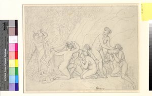 Diana og Actaeon. av Christoffer Wilhelm Eckersberg
