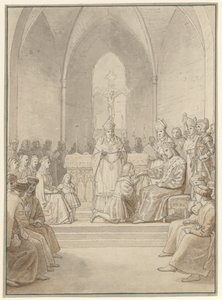 Stiftelsen av Elefantordenen. av Christoffer Wilhelm Eckersberg