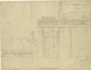 En del av Via Sacra, på Forum Romanum med Antonius- og Faustina-tempelet og utsikt mot Campidoglio, Roma av Christoffer Wilhelm Eckersberg
