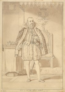 Frederik II i kroningsdrakt. av Christoffer Wilhelm Eckersberg