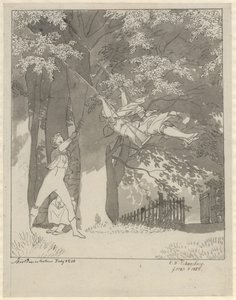 Husken. Fra skogen ved Skjoldnæsholm av Christoffer Wilhelm Eckersberg