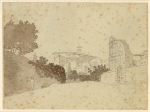 Kirken St. Giovanni og Paolo av Christoffer Wilhelm Eckersberg