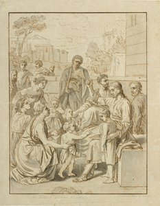 Kristus lar de små barna komme til seg av Christoffer Wilhelm Eckersberg