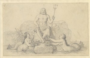Neptun og to nereider. av Christoffer Wilhelm Eckersberg