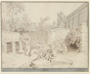 Lott ved den romerske akvedukten i Arcueil, Paris av Christoffer Wilhelm Eckersberg