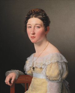 Portrett av Emilie Henriette Massmann, forlovet av Frederik Wilhelm Caspar von Benzon av Christoffer Wilhelm Eckersberg